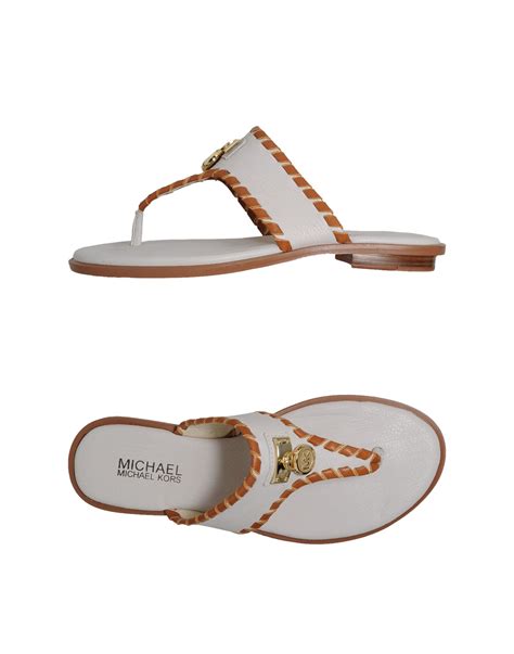 michael kors white flip flops